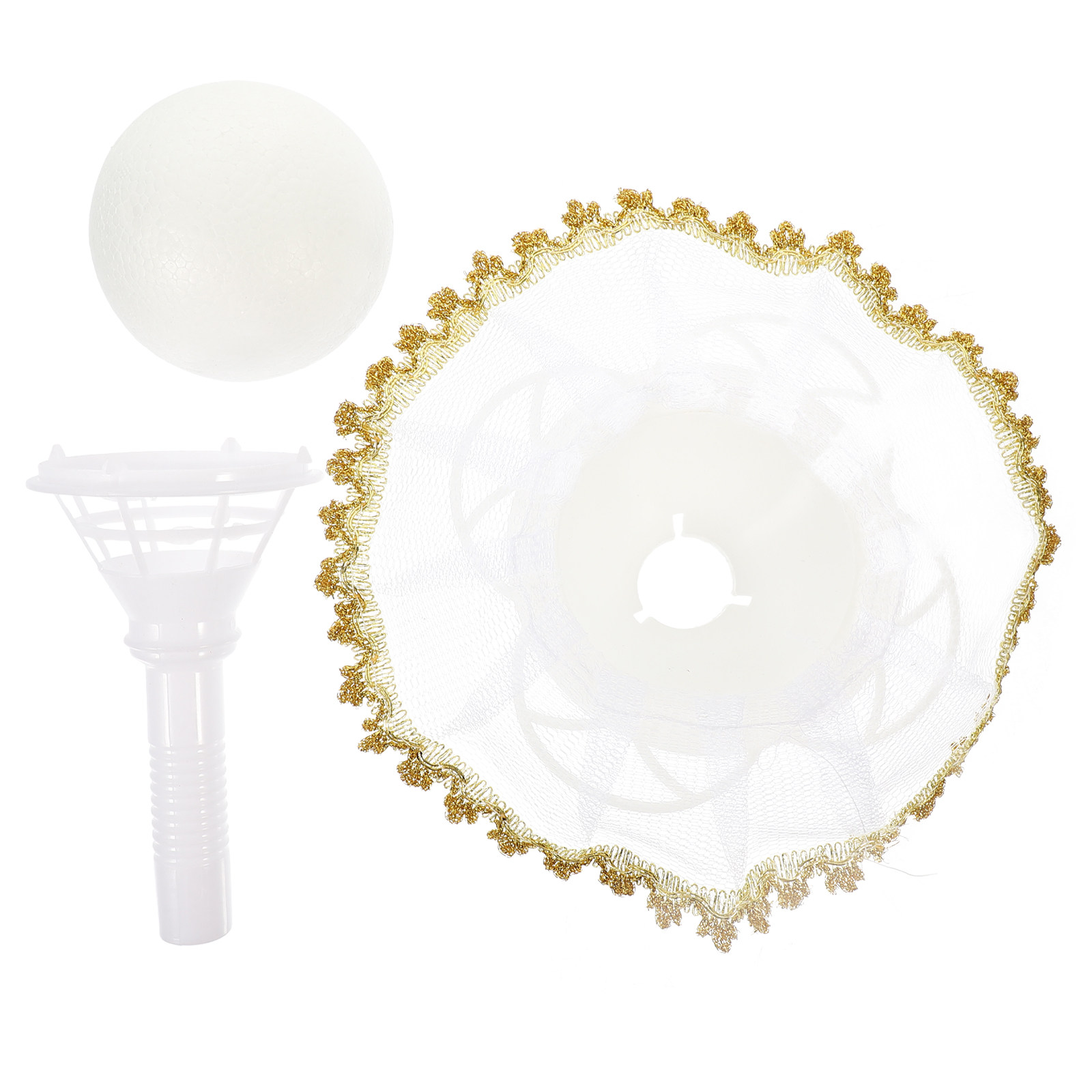 Bouquet Holder Foam - 1 Set Brautstraußhalter Halbkugel-Blumenschaumgriff Leichter Kompakter