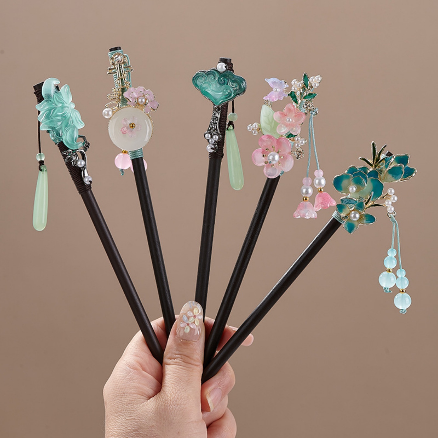 Florist Supplies - Vintage-Blumen-Haarnadel für Damen, eleganter Haarstab aus