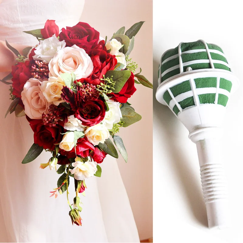 Bouquet Holder Foam - yes1/3 Stück Deluxe-Blumenstraußhalter, DIY-Hochzeitsstrauß-Set mit Schaumstoffbasis