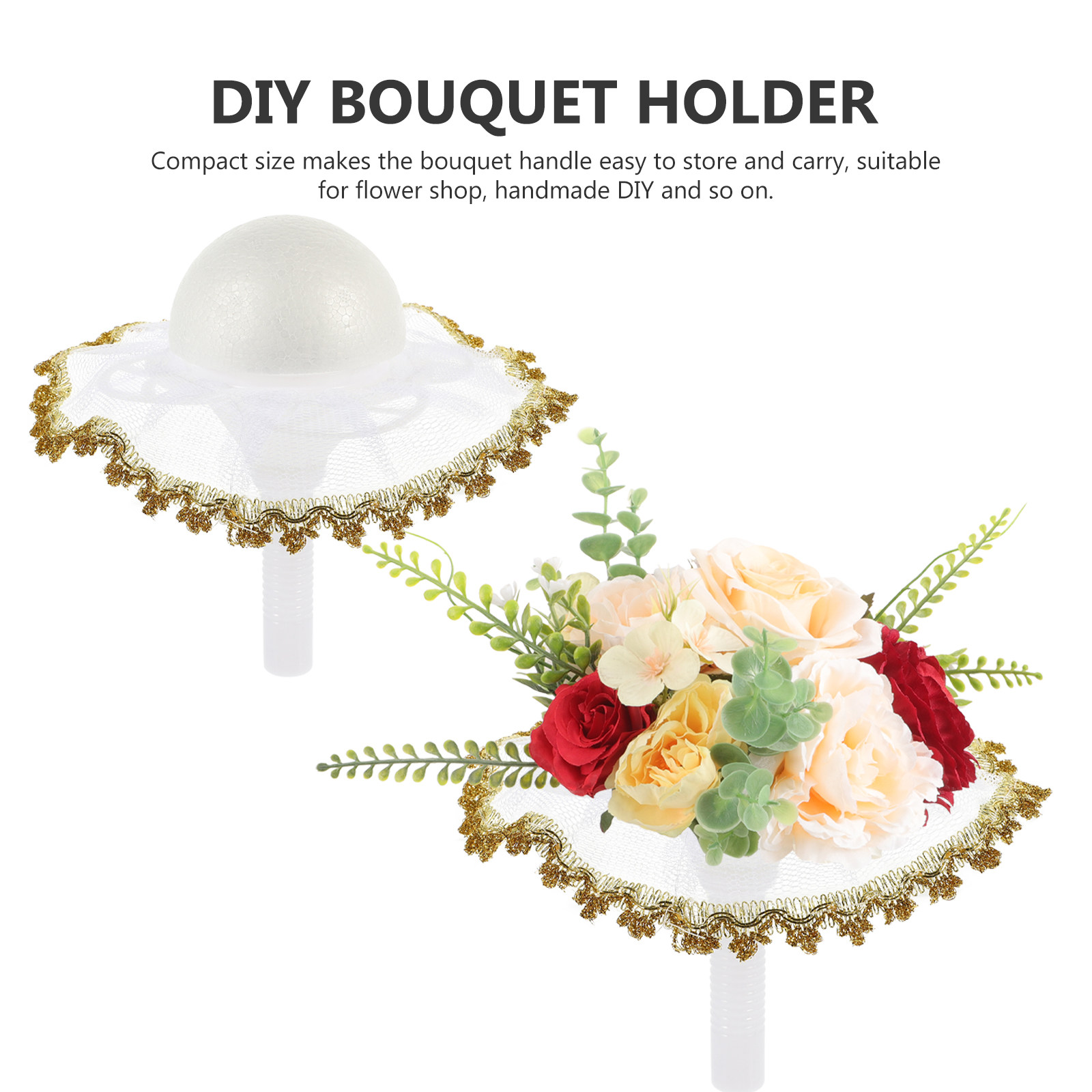 1 Set Brautstraußhalter Halbku – Bouquet Holder Foam Bewertung und Preis
