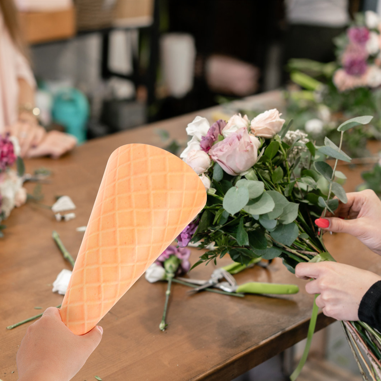 10 Stück Dekorative Eiswaffel- – Bouquet Holder Foam Bewertung und Preis