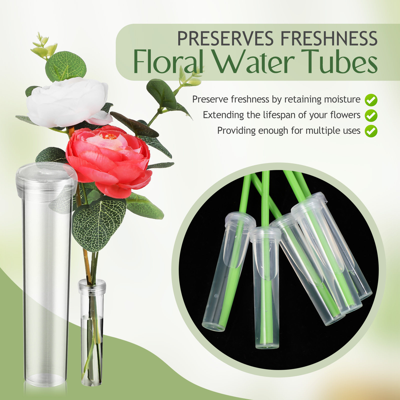 100 Stück Blumenwasserschläuch – Supply For Florist Bewertung und Preis