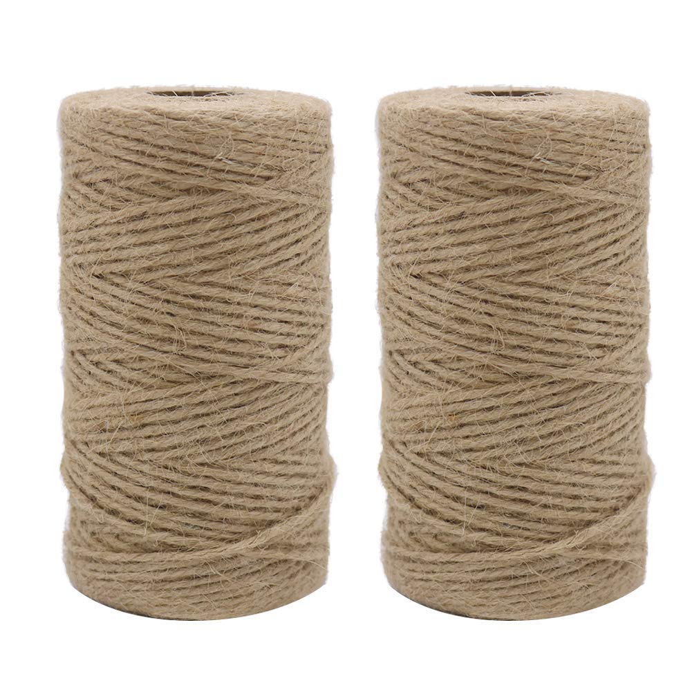 2 Stück x 333 Fuß 2 mm 3-lagig – Twine Jute Natural Bewertung und Preis